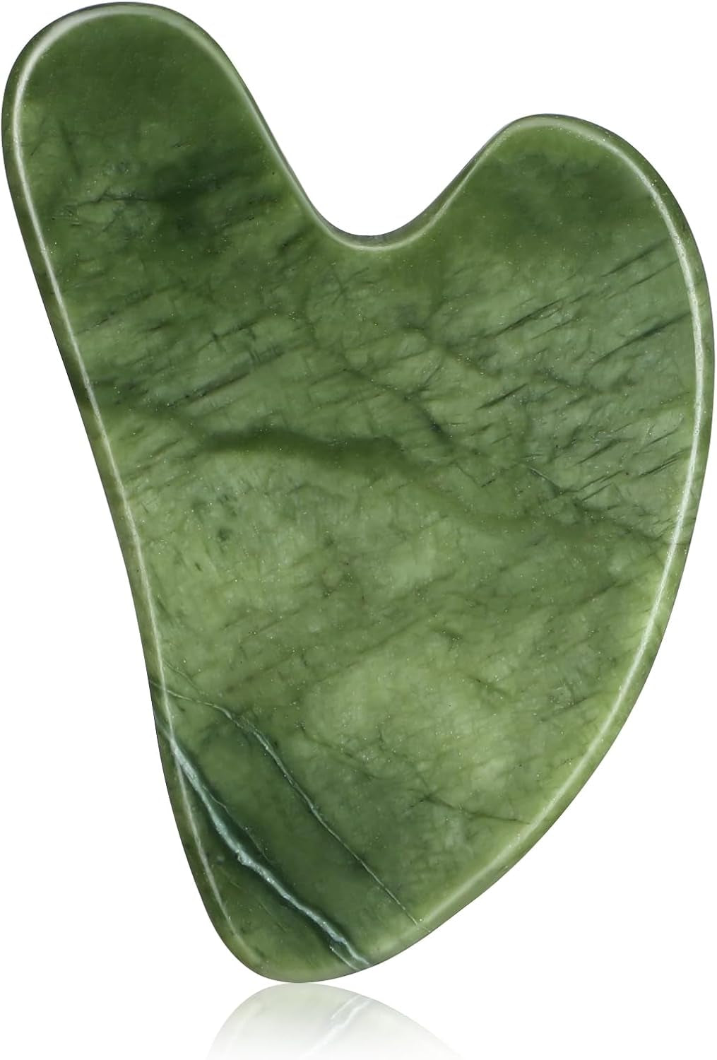 Jade Gua Sha Facial Sculpting Tool - Jawline Contour & Anti-Puffiness Massage Stick