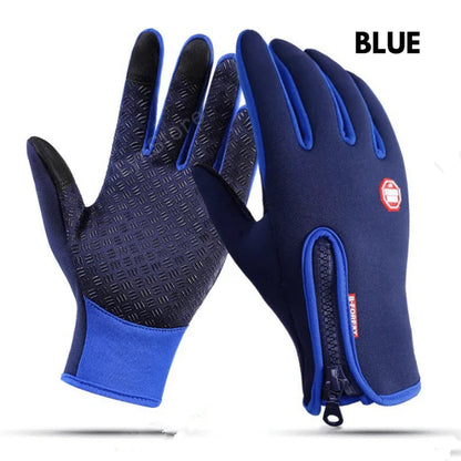 Heated Winter Gloves Touch Screen Riding Motorcycle Sliding Waterproof Sports Gloves with Fleece