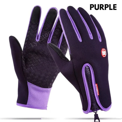 Heated Winter Gloves Touch Screen Riding Motorcycle Sliding Waterproof Sports Gloves with Fleece