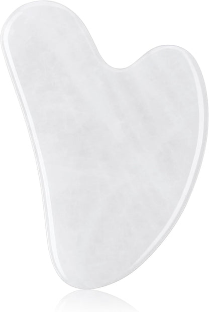 Jade Gua Sha Facial Sculpting Tool - Jawline Contour & Anti-Puffiness Massage Stick